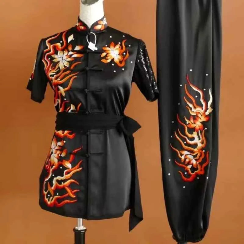 Custom Size Tai Chi Clothing for Unisex Youth Wushu Martial Art Chang Quan Competition Uniform