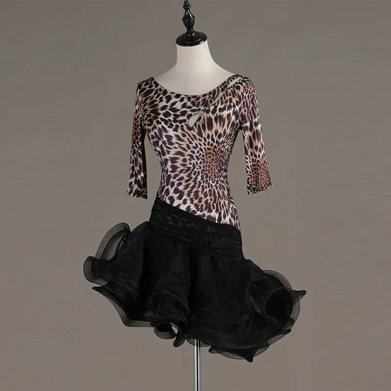Ballroom Dance Dresses Sexy tassels Latin Dance Dresses Latin Dance Competition Dresses / Rhinestones High Dress - Moderndancedress.com