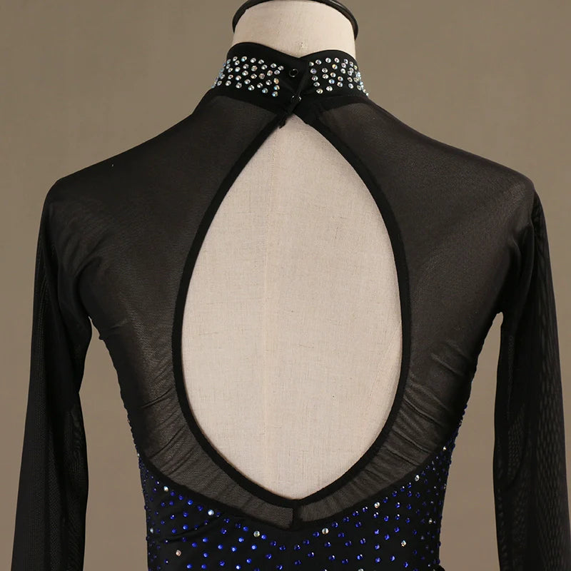 Sexy Latin Dance Competition Dresses Comfortable tassels dress Rhinestones Sleeveless Dress - Moderndancedress.com