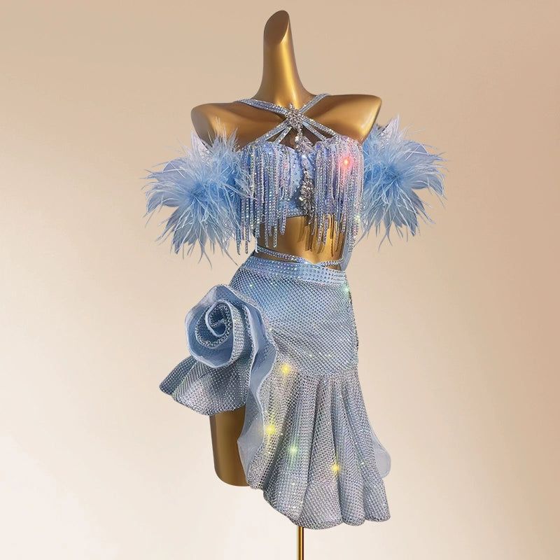 Custom Size Competition Latin Dance Dresses for Women Girls Blue Pink Feather Salsa Rumba Blackpool Dance Costumes – Moderndancedress.com Custom Size Competition Latin Dance Dresses for Women Girls Blue Pink Feather Salsa Rumba Blackpool Dance Costumes – Moderndancedress.com