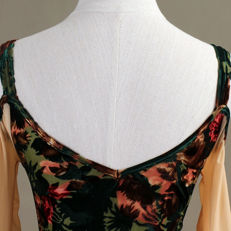 Ballroom Dance Dresses High-end velvet modern dance competition dress - Moderndancedress.com