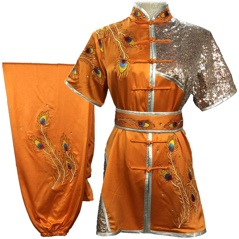 Chinese Martial Arts Clothes Kungfu Clothe  Tai Chi Wushu Competition Performing Colored Taiji Clothes and Real Silk Customized