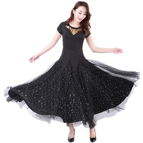 Women's Ballroom Dance Dresses Short skirt, modern dress, ballroom dance, big dress, Waltz skirt, Tango - Moderndancedress.com