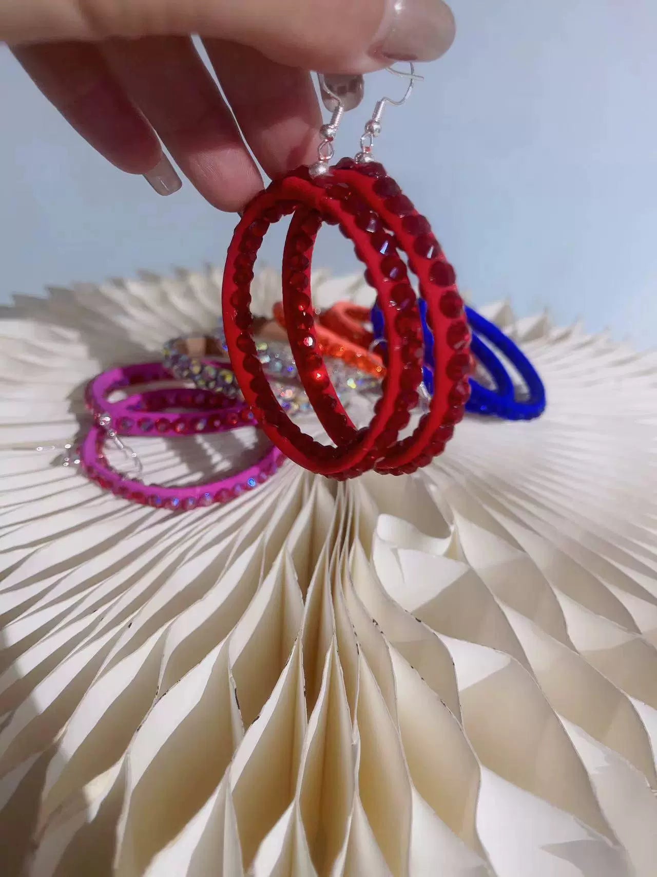 Rhinstones Latin Dance Earrings for Women Girls Special for Professional Colleges Blackpool Latin Ballroom Tango Dance Earrings - Moderndancedress.com