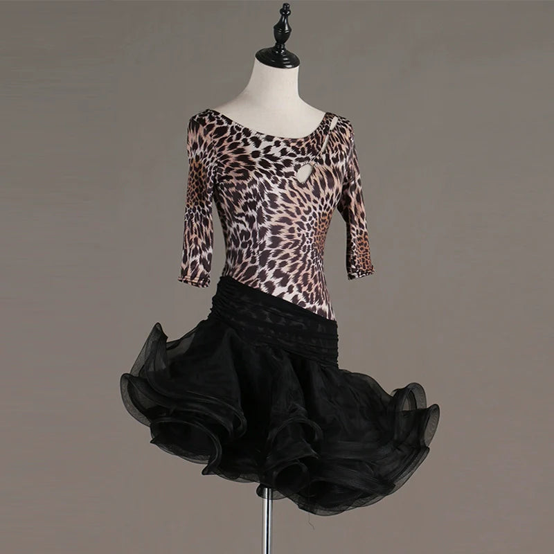 Ballroom Dance Dresses Sexy tassels Latin Dance Dresses Latin Dance Competition Dresses / Rhinestones High Dress - Moderndancedress.com