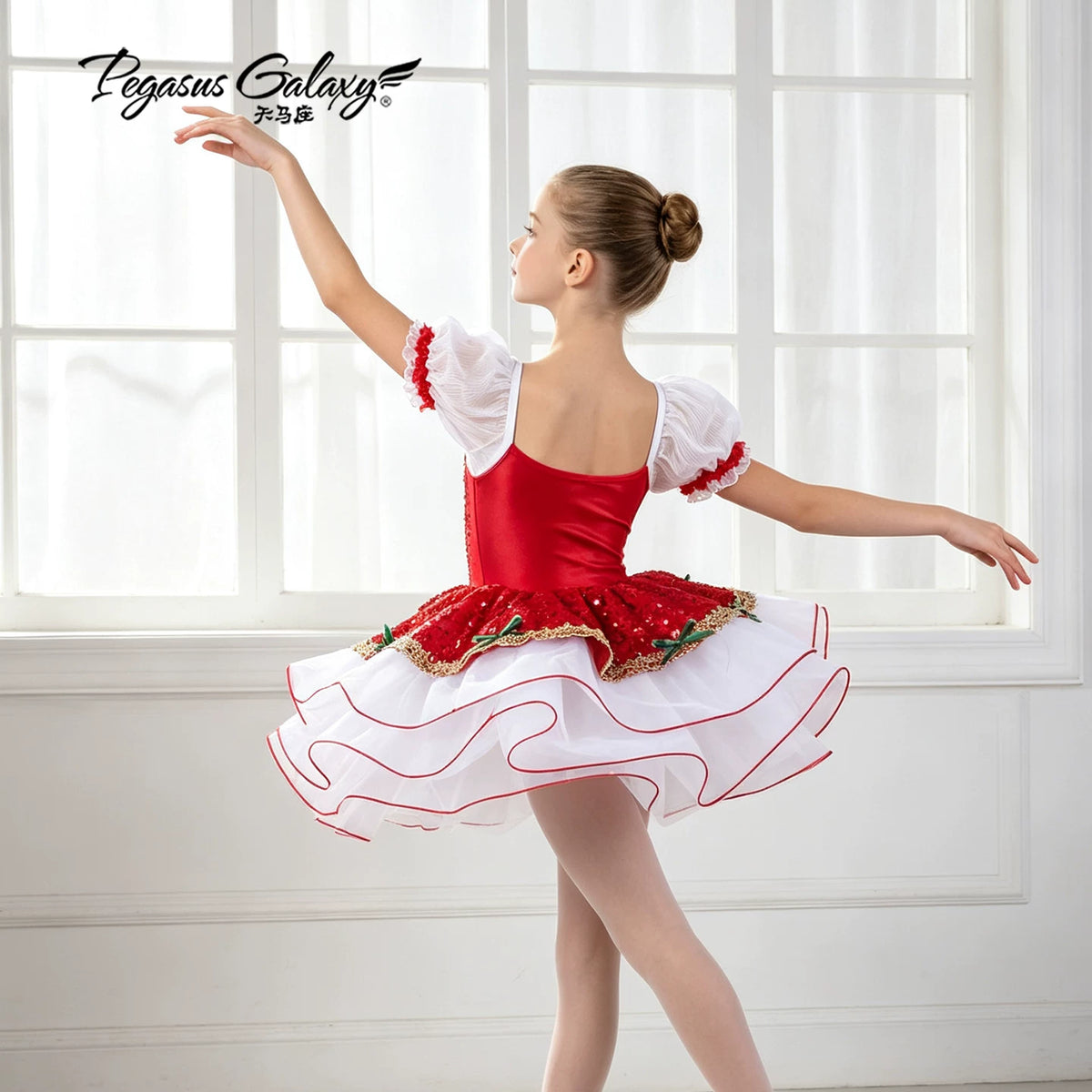 Girls Christmas Corset Ballet Tutu Dress - Nutcracker Doll Jazz Party Dance Costume
