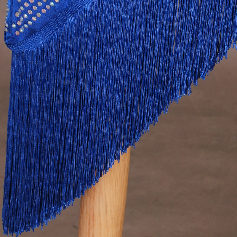 Latin dance dress performance competition clothing Lombardcia tassel dress - Moderndancedress.com
