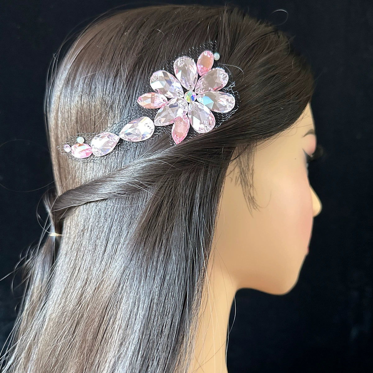 Colorful Rhinestones Ballroom Latin Headpiece for Women Girls Professional Blackpool Competition Dance Headgear Performance Headdress - Moderndancedress.com
