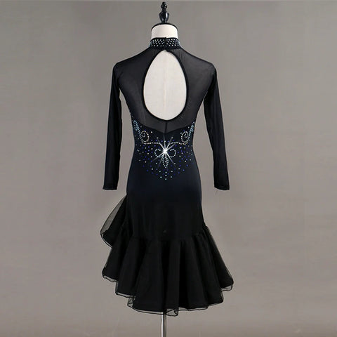 Latin Dance Dresses Latin Dance Competition Dresses / Rhinestones High Dress - Moderndancedress.com