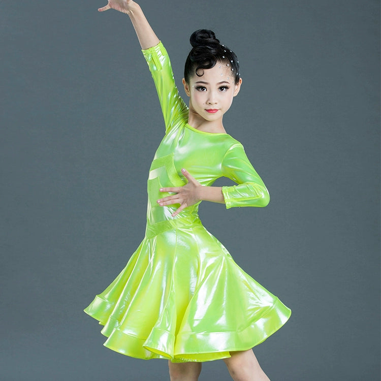Girls Latin Dance Dresses Fashion Latin dance competition clothing children's performance clothing standard practice examination level girl's Latin dance skirt - Moderndancedress.com