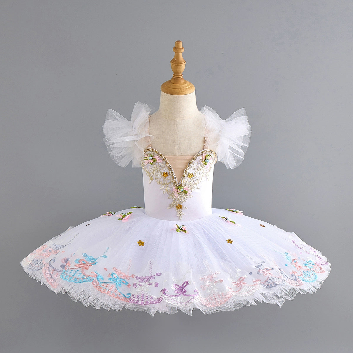 Children Green pink ballet dance dress kids ballerina tutu skirts sleeping beauty girls performance clothes Swan Lake flat tutu - Moderndancedress.com