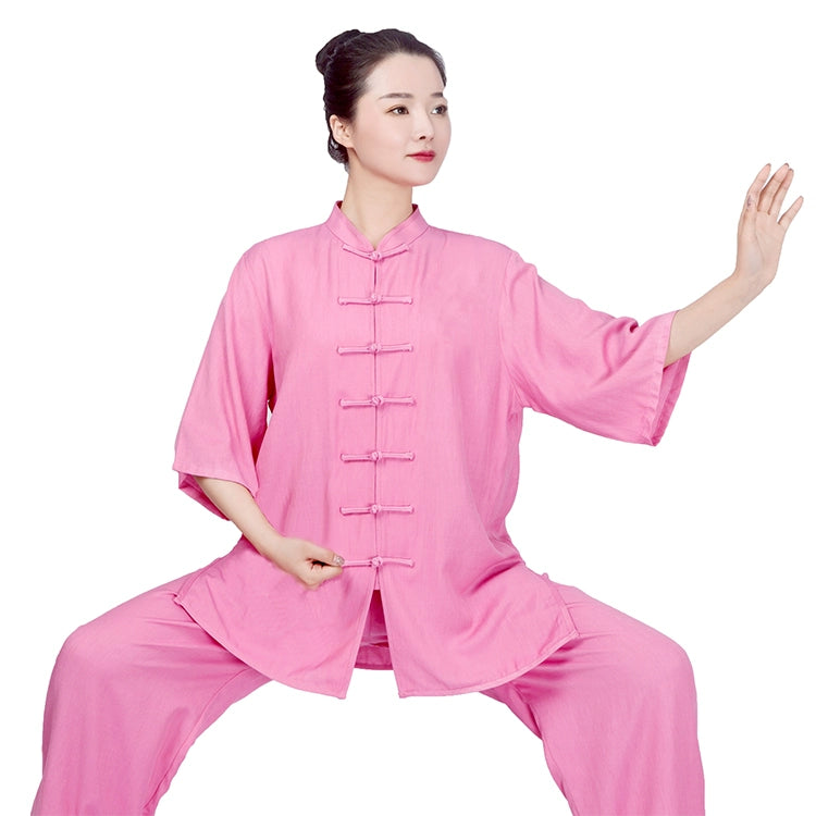 Cotton Linen Tai Chi Clothing for Women Men Chinese Kung Fu Uniforms Morning Exercises Fitness Tai Jiquan Training Clothes - Moderndancedress.com