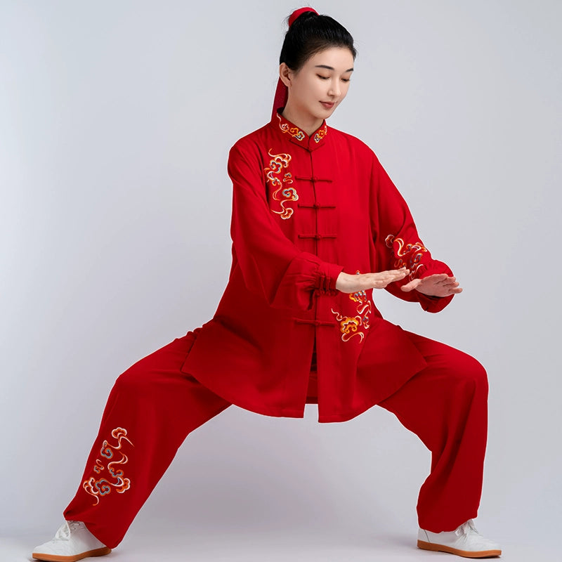 Tai Chi Clothing for unisex women wushu chinese kung fu uniforms Men taijiquan martial art stage performance clothes Baduanjin - Moderndancedress.com