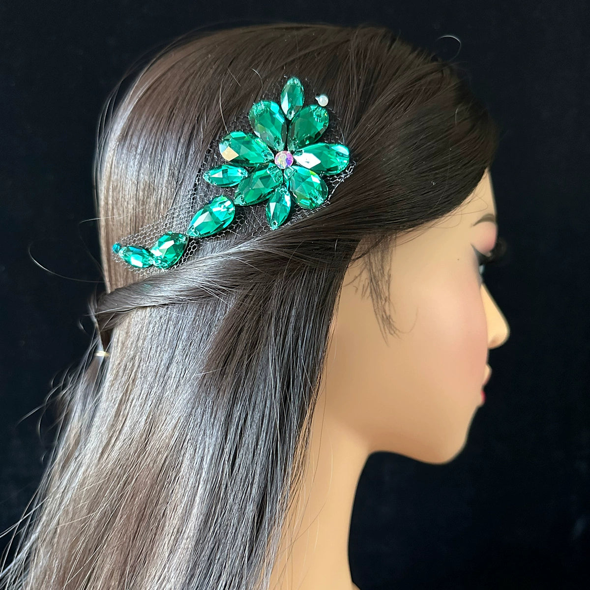 Colorful Rhinestones Ballroom Latin Headpiece for Women Girls Professional Blackpool Competition Dance Headgear Performance Headdress - Moderndancedress.com