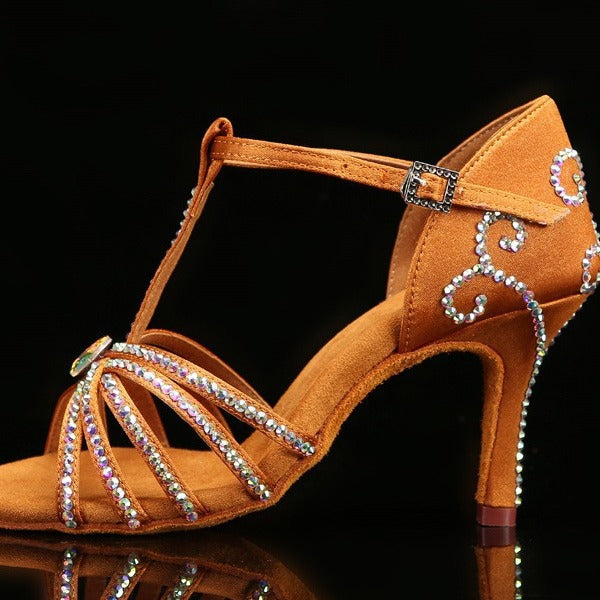 Women Ballroom Dance Shoes Latin Salsa Closed Toe 1920s Retro Sequins Party Wedding Heels Performance Dancing Pumps Women Ballroom Dance Shoes Latin Salsa Closed Toe 1920s Retro Sequins Party Wedding Heels Performance Dancing Pumps