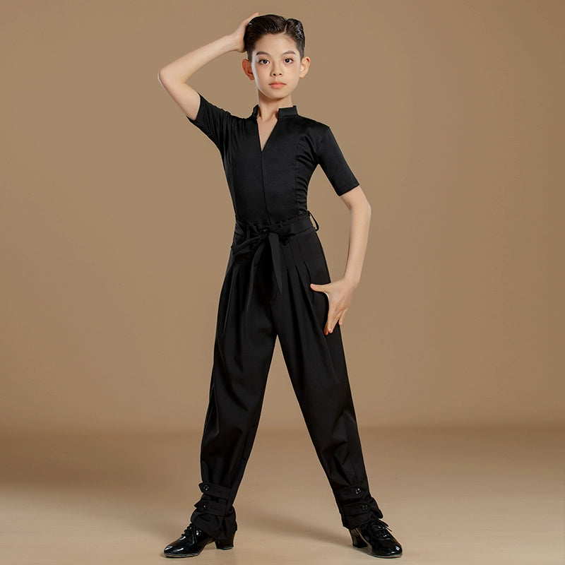 Boys Latin Dance Shirts and Pants Kids White Tops Waltz Tango Chacha  Dance Competition Costumes