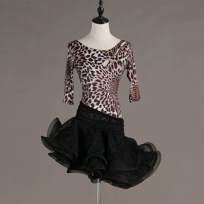 Ballroom Dance Dresses Sexy tassels Latin Dance Dresses Latin Dance Competition Dresses / Rhinestones High Dress - Moderndancedress.com