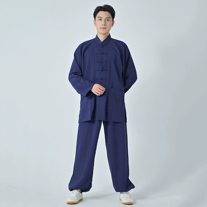 Tai Chi Suit Kung Fu Uniforms Cotton and Linen Men's and Women's Shadowboxing Clothing Baduanjin Chinese Style Martial Arts Practice Clothes Outfit - Moderndancedress.com