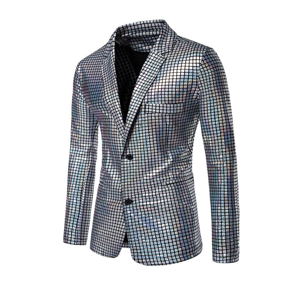 Rainbow Checkered Jazz Dance Blazers for Men Youth Concert Singers Host Cos Party Dress Up Stage Nightclub Performance Jacket for Man - Moderndancedress.com