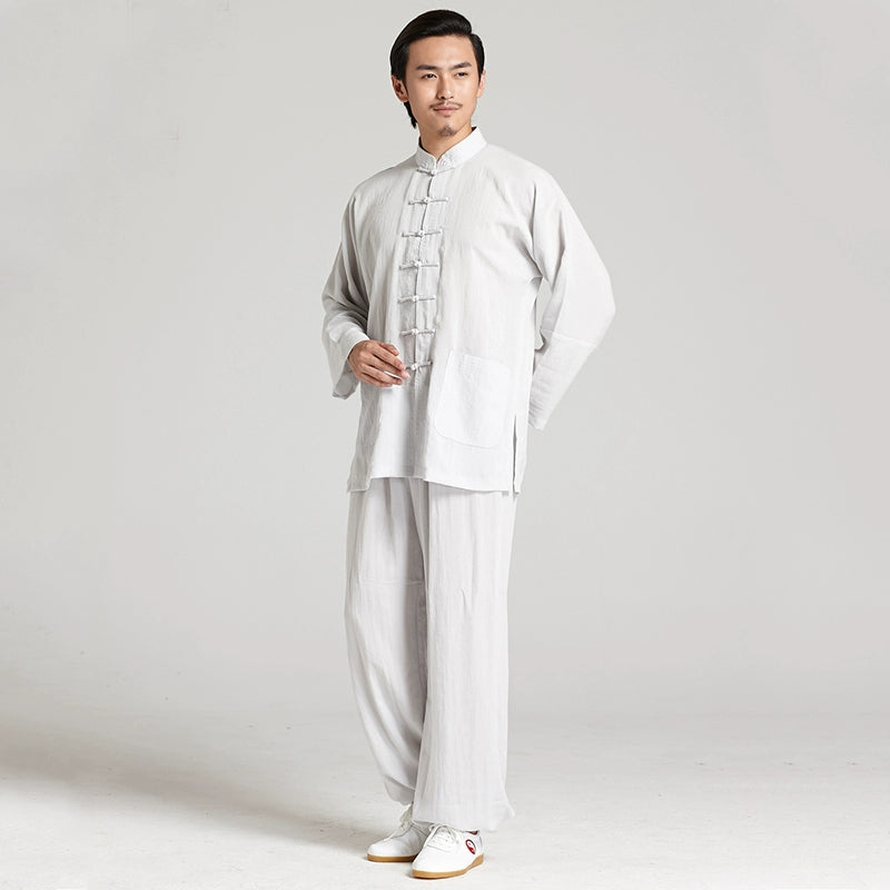 Tai Chi Suit Kung Fu Uniforms Cotton and Linen Men's and Women's Shadowboxing Clothing Baduanjin Chinese Style Martial Arts Practice Clothes Outfit - Moderndancedress.com