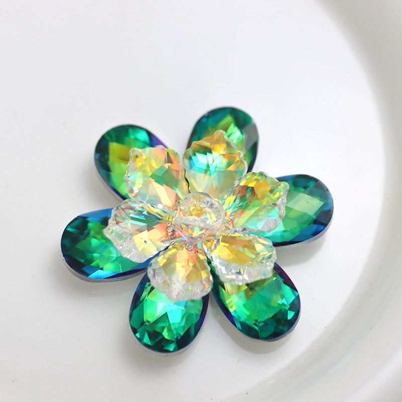 DIY dance clothes headdress bling gemstones flowers bling rhinestone for bag shoes  wedding party clothes jewelry accessories size 5cm - Moderndancedress.com