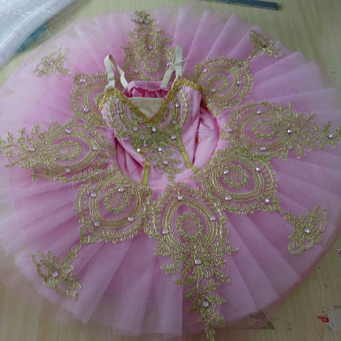 Girls Ballet Dance Dresses Swan Lake Ballet Skirt Children Sleeping Beauty Suspended Ballet Little Swan Tutu Pompon Skirt Professional Performance Dress - Moderndancedress.com