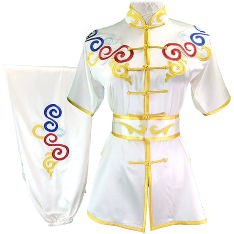 Chinese Martial Arts Clothes Kungfu Clothe Tai Chi Wushu Competition Performing Colored Taiji Clothes and Real Silk Customized
