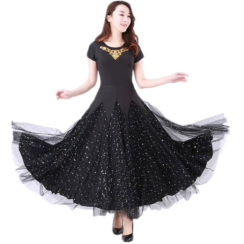 Women's Ballroom Dance Dresses Short skirt, modern dress, ballroom dance, big dress, Waltz skirt, Tango - Moderndancedress.com