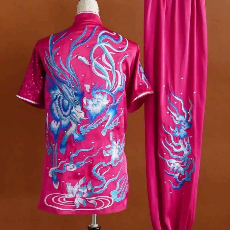 Custom Size Tai Chi Clothing for Unisex Youth Wushu Martial Art Chang Quan Competition Uniform