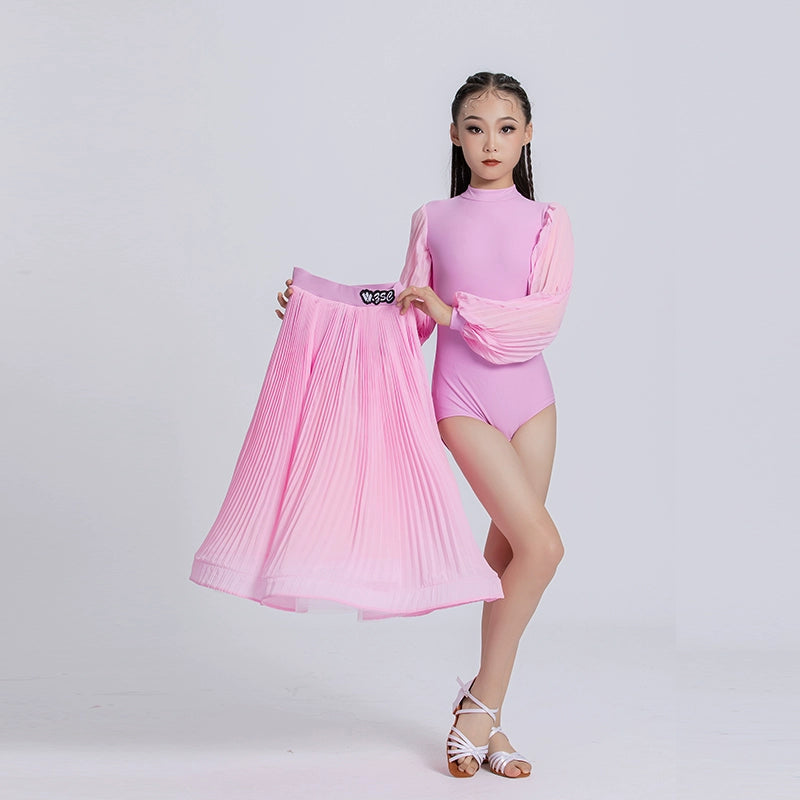 Turquoise Pink Ballroom Dance Dresses for Girls Kids Art Test National  Balloom Waltz Tango Standard Performance Costumes for Children - Moderndancedress.com