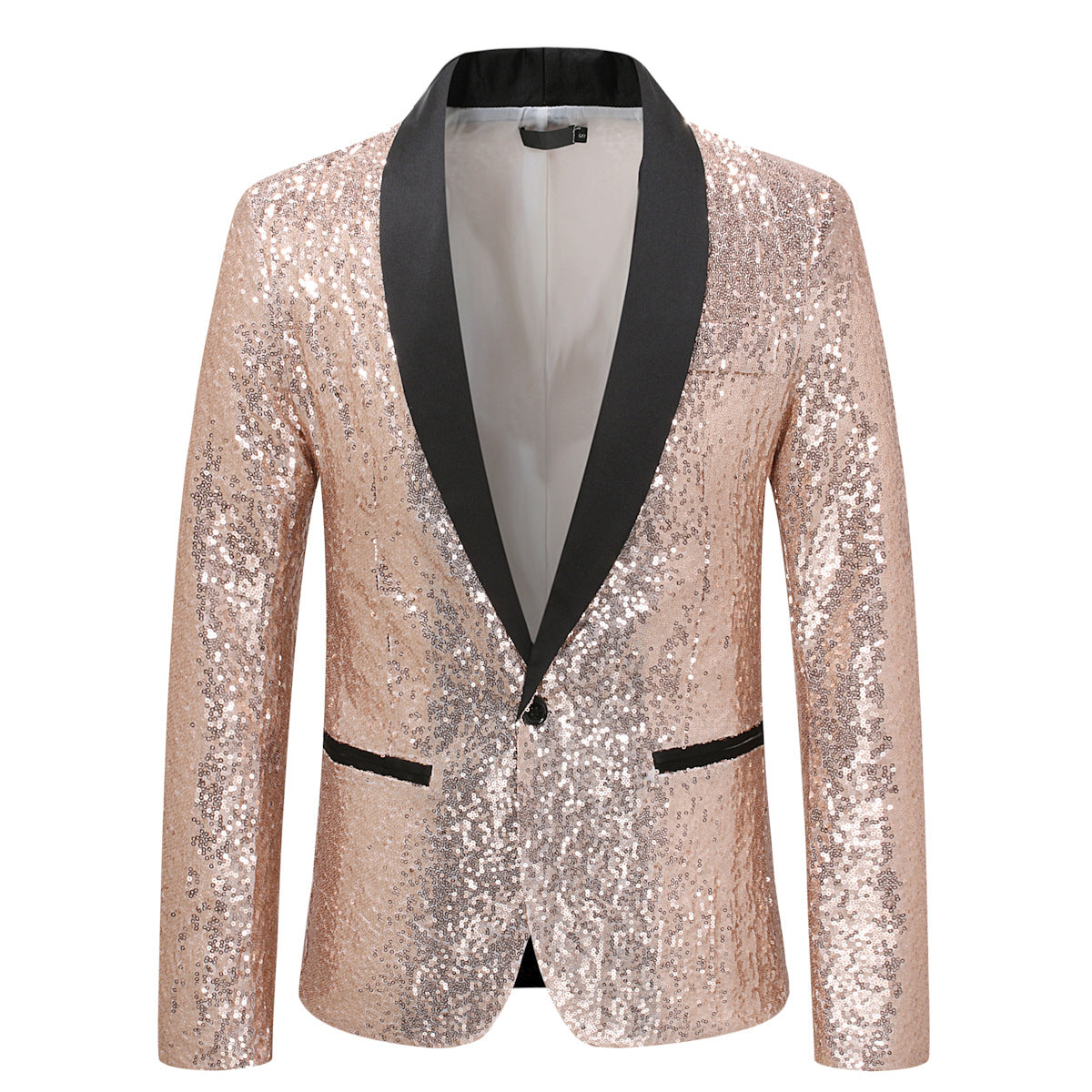 Pink Gold  Silver Blue Sequins Jazz Dance Blazers for Men Youth Host Singers Choir Band Music Production Consert Party Performance Coats for Male - Moderndancedress.com