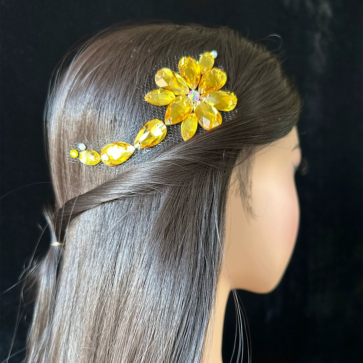 Colorful Rhinestones Ballroom Latin Headpiece for Women Girls Professional Blackpool Competition Dance Headgear Performance Headdress - Moderndancedress.com