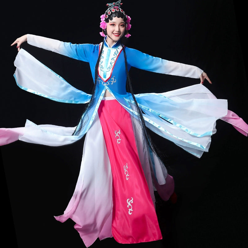 Chinese Folk Dance Costume Opera costume Female Huadan Peking Opera Yueju costume Miss Chinese Classical Dance Costume Suit