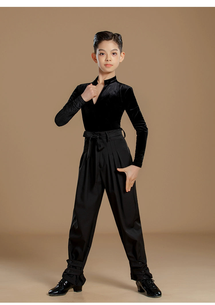 Boys Latin Dance Shirts and Pants Kids White Tops Waltz Tango Chacha  Dance Competition Costumes