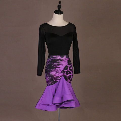 Latin Dance Dresses Modern Dance Skirt  Waltz Ballroom Waltz Group Dance Skirt - Moderndancedress.com