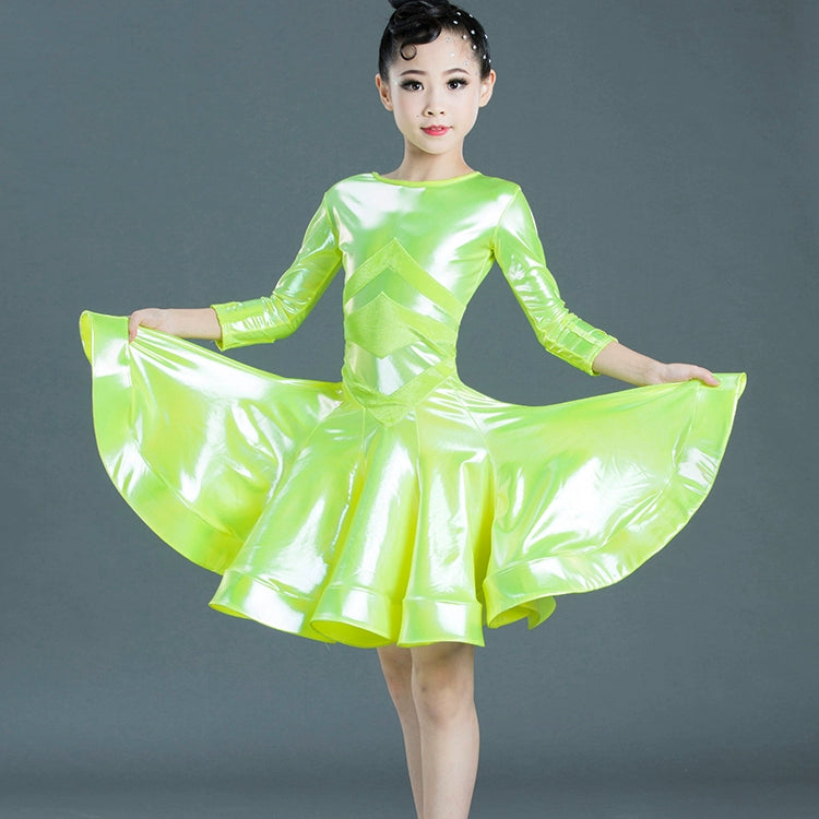 Girls Latin Dance Dresses Fashion Latin dance competition clothing children's performance clothing standard practice examination level girl's Latin dance skirt - Moderndancedress.com