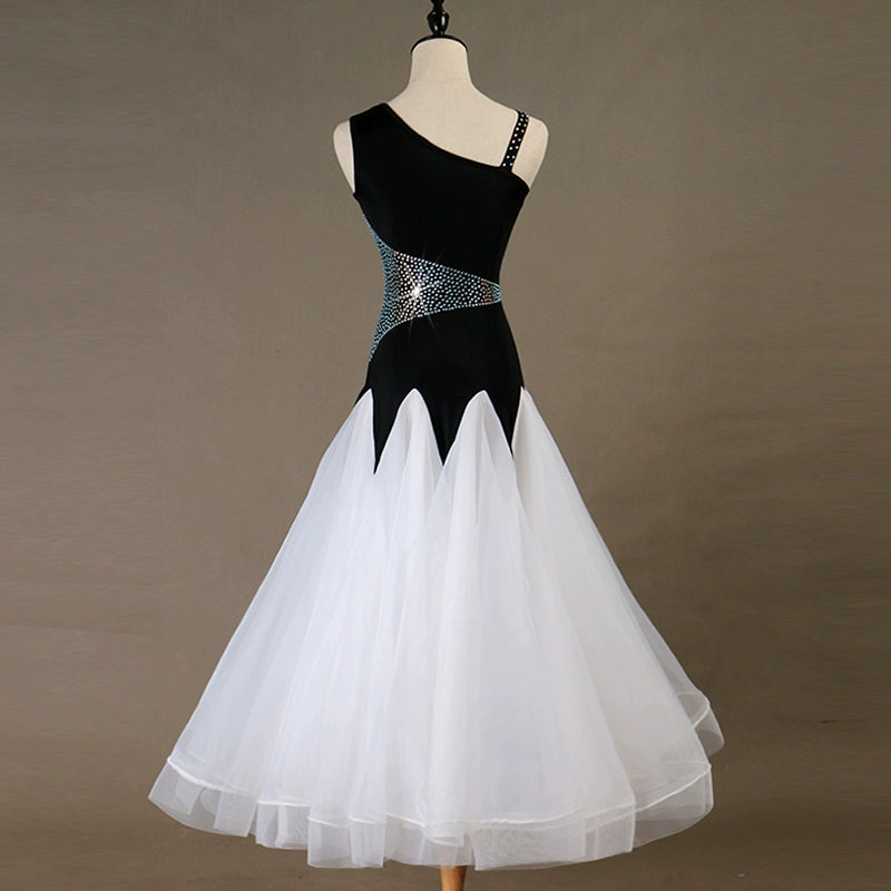 Ballroom Dance Dresses Light luxury flash drill! High-end modern dance competition dress, social dance group performance dress, national standard dance dress, new dress - Moderndancedress.com