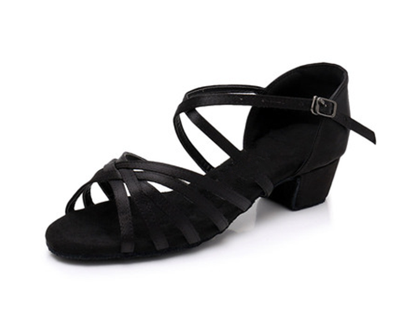 Latin dance shoes for girls kids competition ballroom latin  soft soles beginners peformance sandal shoes - Moderndancedress.com