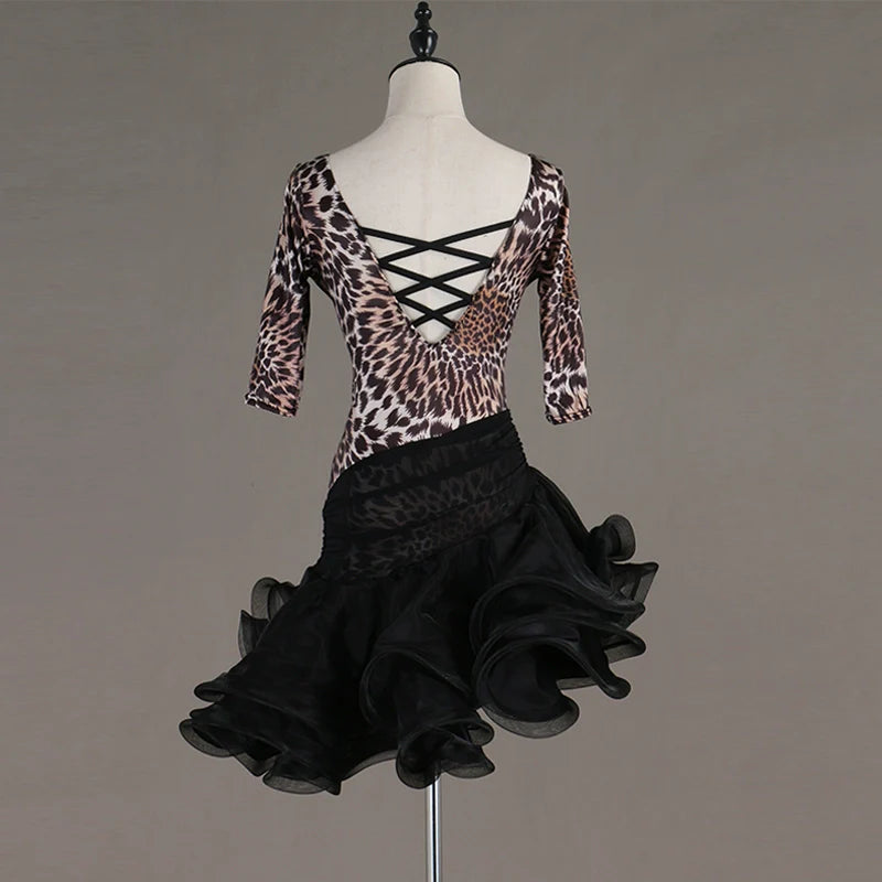 Ballroom Dance Dresses Sexy tassels Latin Dance Dresses Latin Dance Competition Dresses / Rhinestones High Dress - Moderndancedress.com