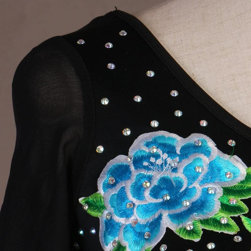 Ballroom Dance Dresses Superior embroidered Millen dress, ballroom Waltz dress - Moderndancedress.com