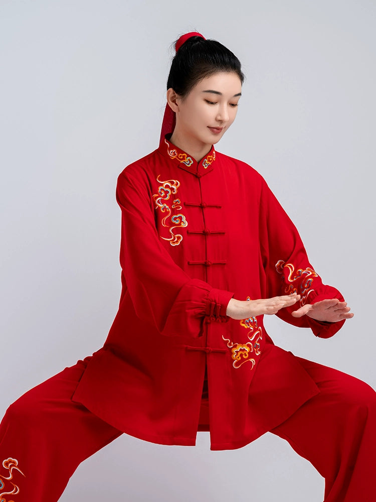 Tai Chi Clothing for unisex women wushu chinese kung fu uniforms Men taijiquan martial art stage performance clothes Baduanjin - Moderndancedress.com