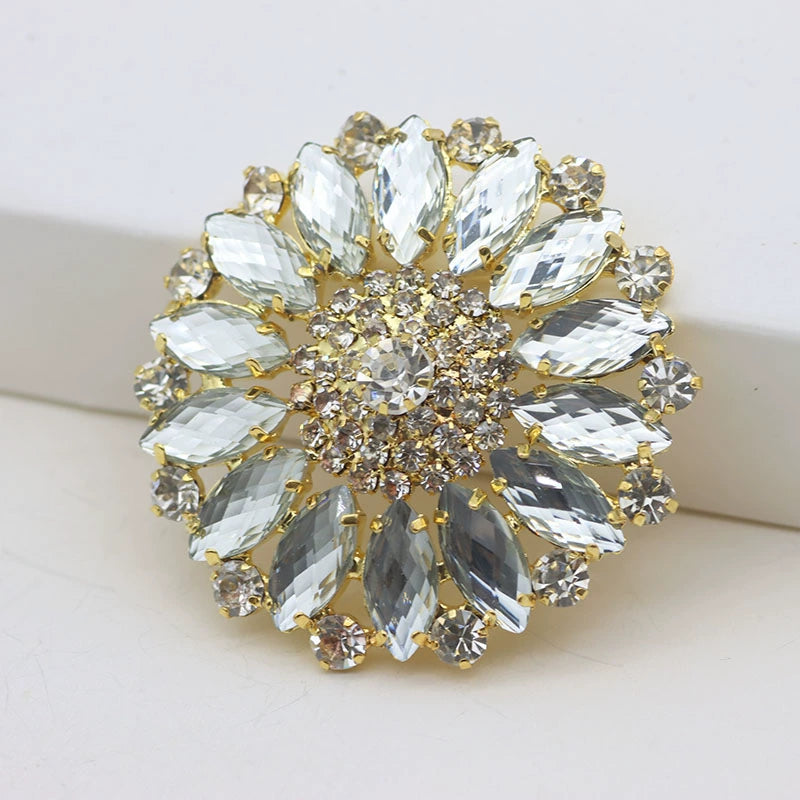 DIY bling rhinestones for dance headdress performance clothes hand sew round gemstones for jewelry bag shoes headscarf hat 5.5cm - Moderndancedress.com