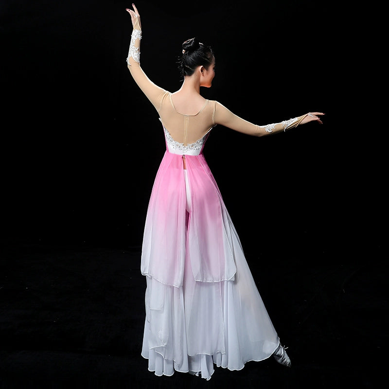 Chinese Folk Dance Costume Classical Dance Costume Female Modern Fan Yangge Costume Performing Apparel Fengjiangnan Umbrella Dance Fairy Suit of China - Moderndancedress.com