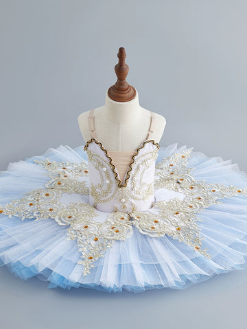 Children Green pink ballet dance dress kids ballerina tutu skirts sleeping beauty girls performance clothes Swan Lake flat tutu - Moderndancedress.com