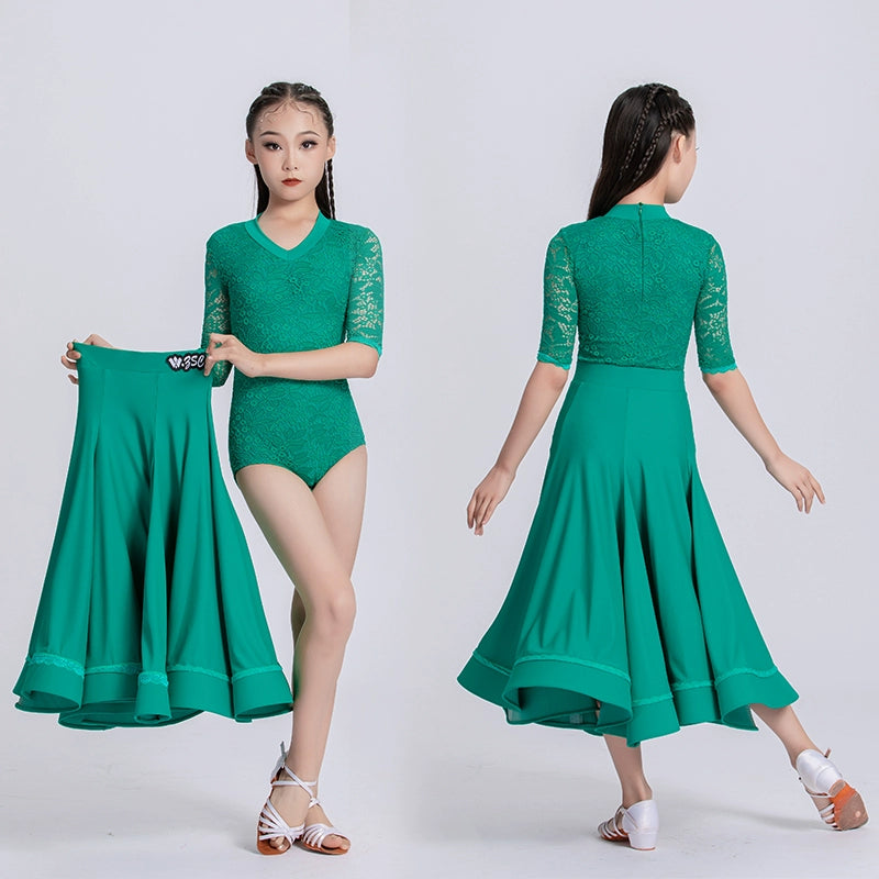 Green Lace Ballroom Dance Dresses for Kids Girls Competition Waltz Tango National Standard Dance Skirts Party Ball Gown Praise Dress for Children Moderndancedress.com Green Lace Ballroom Dance Dresses for Kids Girls Competition Waltz Tango National Standard Dance Skirts Party Ball Gown Praise Dress for Children Moderndancedress.com