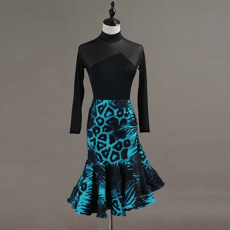 Latin Dance Dresses Women's Performance Spandex / Organza Ruching / Crystals / Rhinestones Sleeveless Dress - Moderndancedress.com