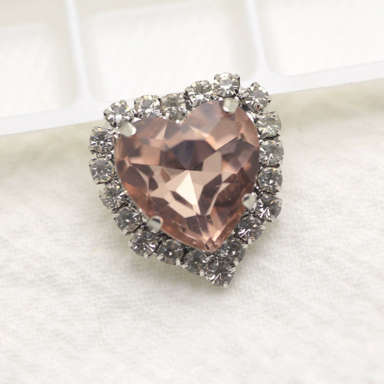 1pcs DIY heart rhinestones for headdress dance costumes wedding dresses shoes bag jewelry accessories hand sew gemstones - Moderndancedress.com