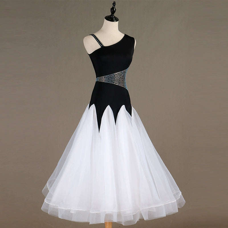 Ballroom Dance Dresses Light luxury flash drill! High-end modern dance competition dress, social dance group performance dress, national standard dance dress, new dress - Moderndancedress.com
