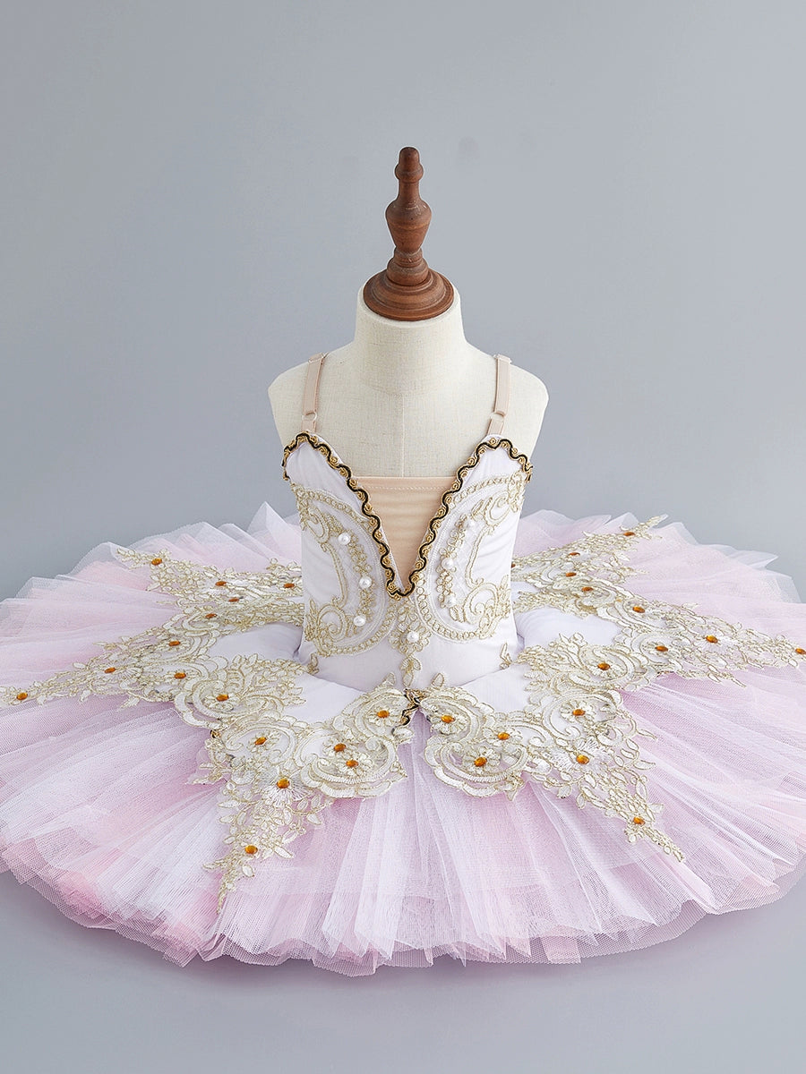 Children Green pink ballet dance dress kids ballerina tutu skirts sleeping beauty girls performance clothes Swan Lake flat tutu - Moderndancedress.com