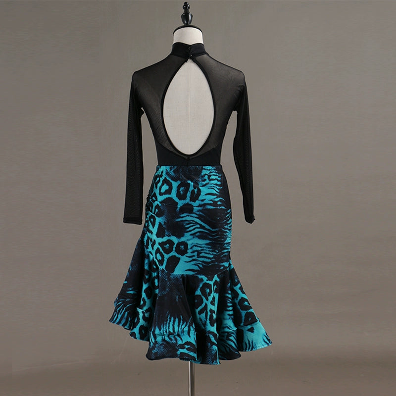 Latin Dance Dresses Women's Performance Spandex / Organza Ruching / Crystals / Rhinestones Sleeveless Dress - Moderndancedress.com